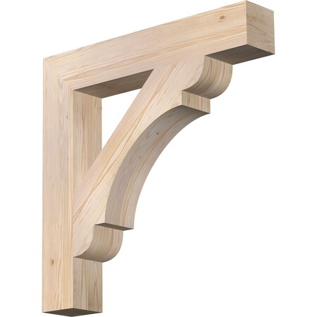 Ekena Millwork Olympic Block Smooth Bracket, Douglas Fir, 5 1/2"W x 34"D x 34"H BKT06X34X34OLY05SDF